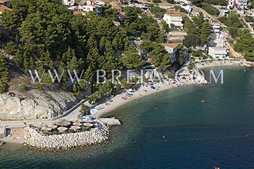 Aerial view of beach in Brela