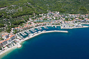 Podgora beaches - aerial view